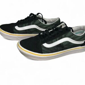Vans Black and Green Sneakers